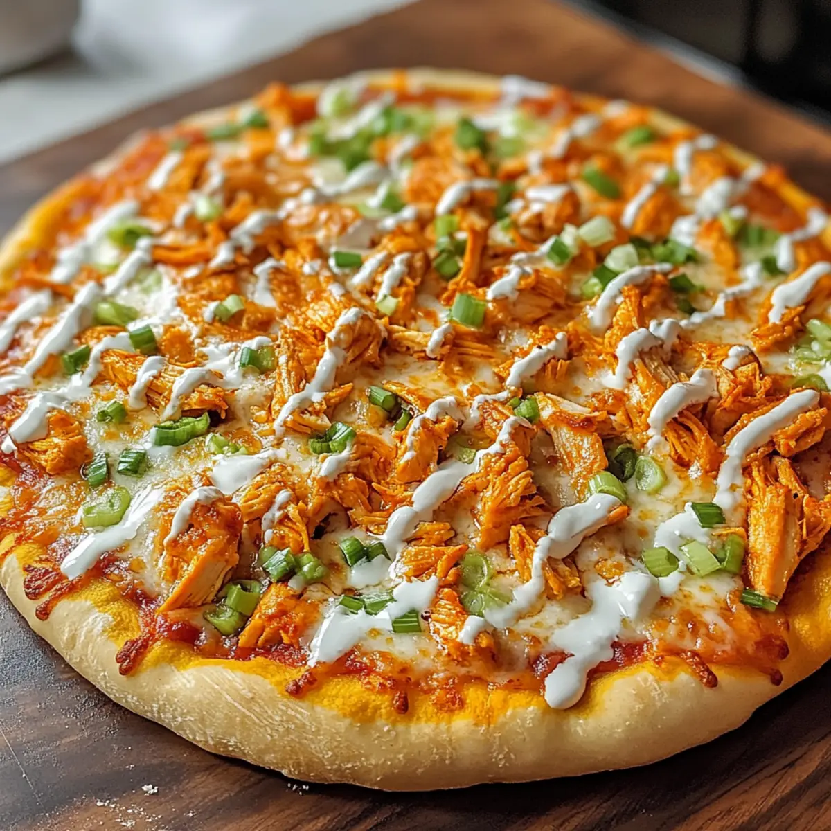 Pizza au poulet Buffalo