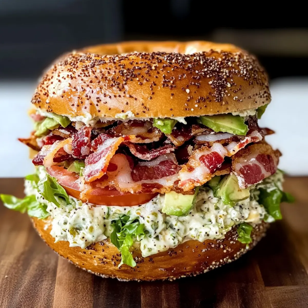 Bagel haché BLT de Californie