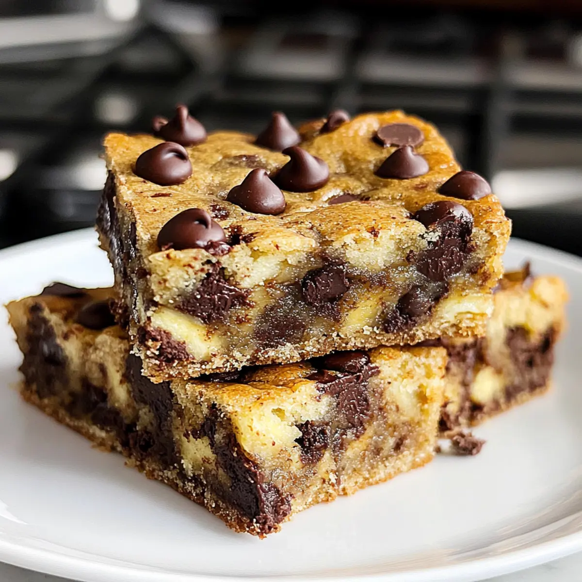 Barres de banane aux pépites de chocolat