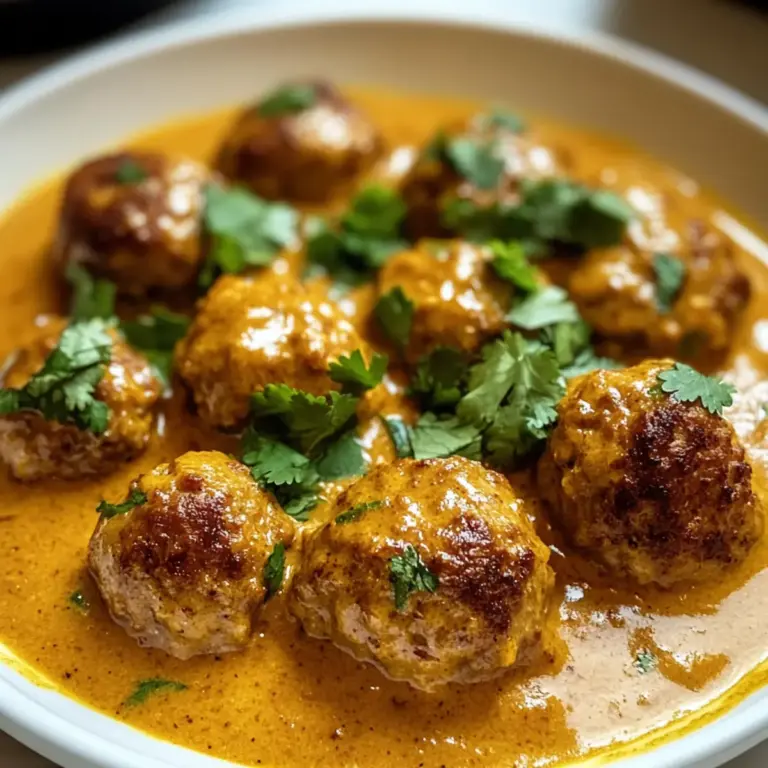 Boulettes de viande au curry crémeux de noix de coco