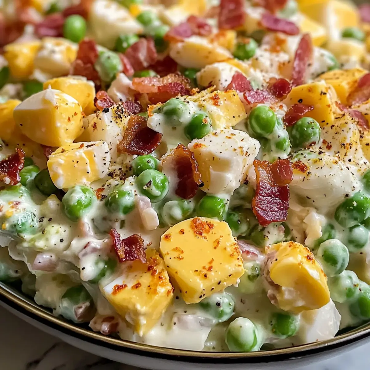 Salade crémeuse de pois du Sud