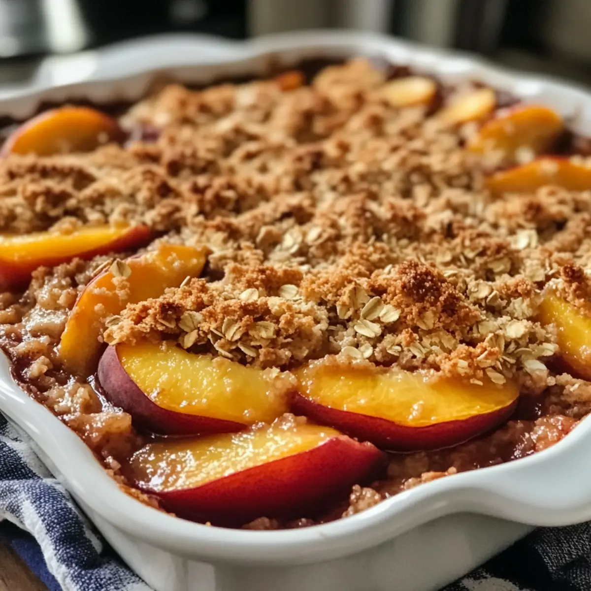 Recette facile de croustillant aux pêches