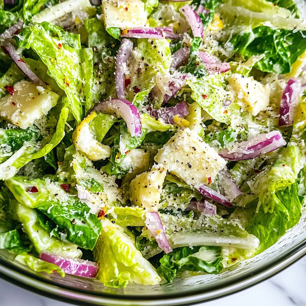 Salade de laitue au citron et parmesan