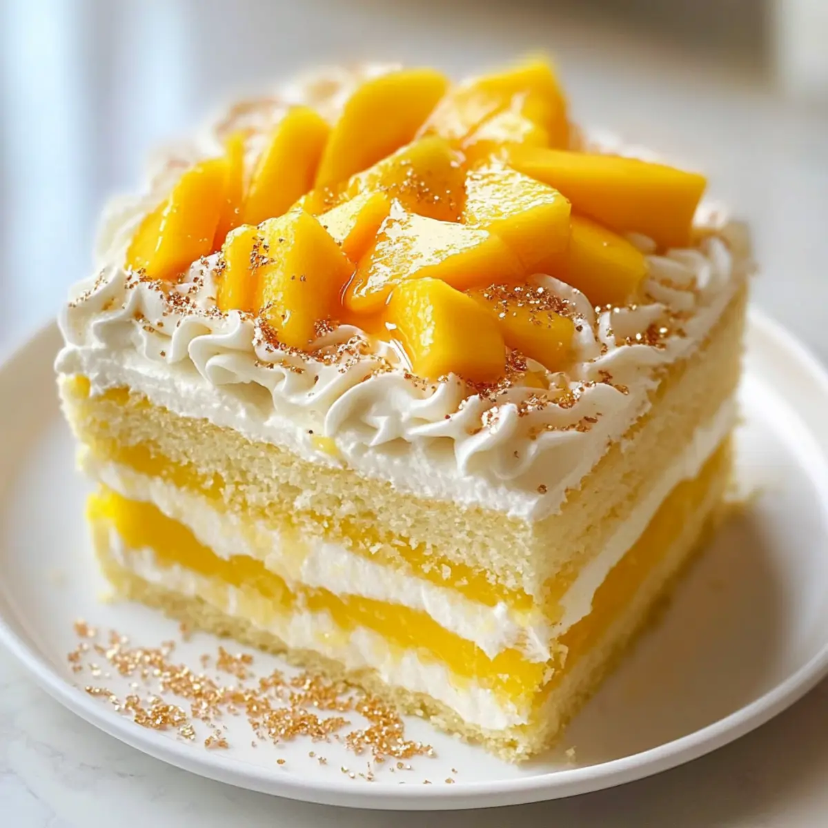 Gâteau court à la mangue