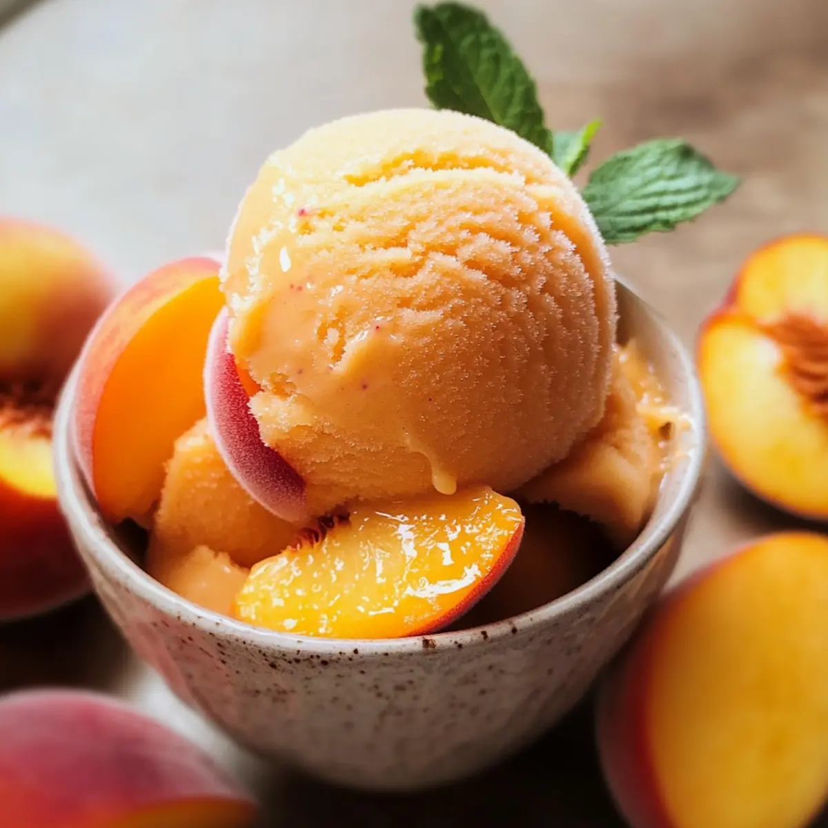 sorbet à la pêche