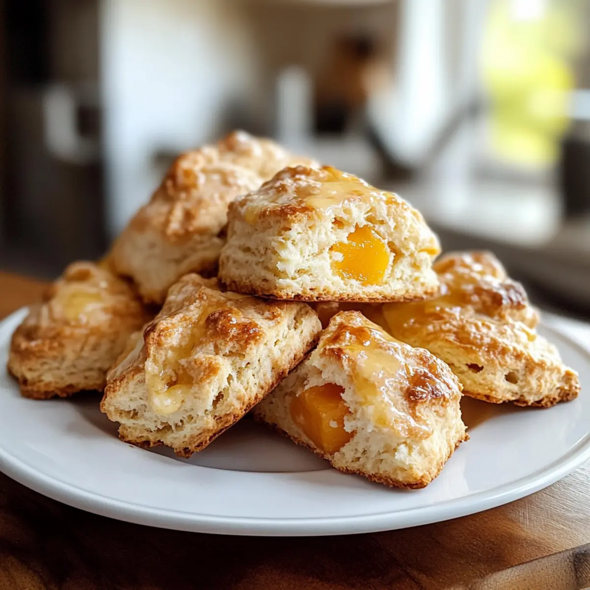 Scones à la crème de pêches et de miel