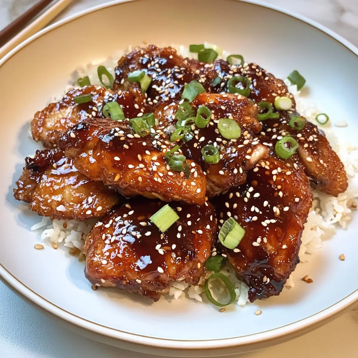 Poulet laqué à la sauce soja